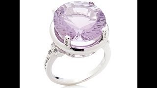 Rarities Round Gemstone and White Zircon Ring