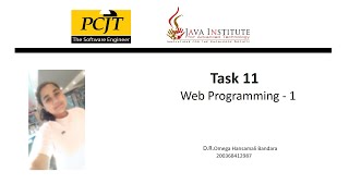 Task 11 | Web Programming - 1 | Java Institute