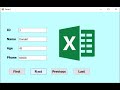 Programming in Visual Basic.Net:  Get data from Excel file and navigation Buttons in vb.net