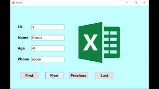 Programming in Visual Basic.Net: Get data from Excel file and navigation Buttons in vb.net