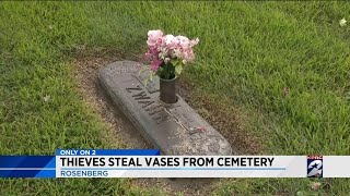 Thieves steal vases from cemetery