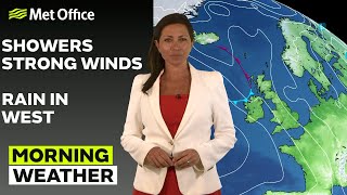 17/04/24 – Showers and wind, drier inland – Morning Weather Forecast UK – Met Office Weather