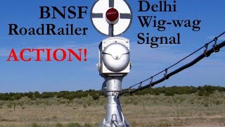 BNSF RoadRailer \u0026 Wig-Wag Signal in Delhi, Colorado, May 2002, BNSF C44-9W 4520, BNSF B40-8 8619