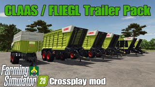 CLAAS / FLIEGL Trailer Pack / FS25 crossplay mod