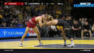 165 LBS: #3 Evan Wick (Wisconsin) vs. #2 Alex Marinelli (Iowa) | 2019 B1G Wrestling