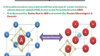 Understanding Perovskite and its uses.