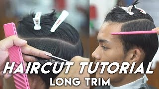 CUKUR RAMBUT RAPIHIN AJA JANGAN TIPIS2.! | Haircut Tutorial Long Trim