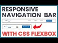 Responsive Navigation Bar Tutorial with CSS Flexbox and Cool Animating Navbar menu