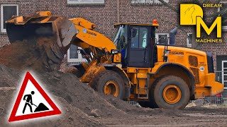 CATERPILLAR 950M RADLADER CAT 320E + SIEBANLAGE DOPPSTADT BAUSTELLE ABBRUCH SCHIFFBAU BECKEN #6