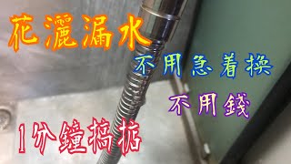 《花灑頭漏水》$0成本💯 DIY  解決方法👍🏻 \