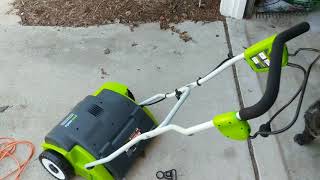 Greenworks Electric Dethatcher - Assembly and Review