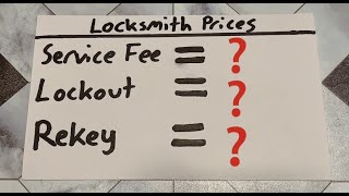 [20] Locksmith 101: Pricing - What should you be charging?