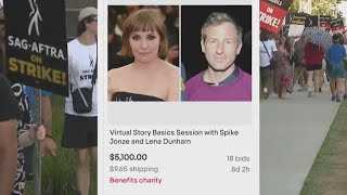 Celebrities auctioning themselves for striking writers, actors....but is it tone deaf?