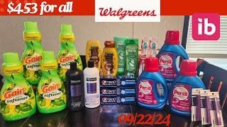 🔥 Walgreens couponing haul 🔥 Paid 4.53 for all! 09/22/24