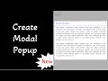 Create Modal Popup - Codenuts