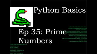 Python Basics Prime Numbers