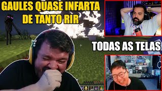 GAULES QUASE INFARTA AO VIVO DE TANTO RIR DO BT SENDO TROLLADO NO MINECRAFT 😂😂 kkkkkkkkkkk