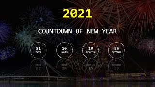 Simple Countdown Clock Using HTML, CSS & JAVASCRIPT | Countdown of NEW YEAR 2021 countdown