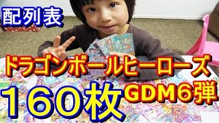 ドラゴンボールヒーローズGDM6弾【配列表】160枚排出して来ました！