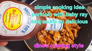 simple cooking Idea porkloin with sweet  baby ray bbq sauce so delicious ##shortvideo #viralpost2024