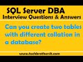 SQL Server | Can you create two tables with different collation in a database
