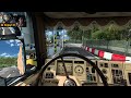 scania 164l 580 v8 open pipe in promods opole zvolen ets2 gameplay 4k wheel cam