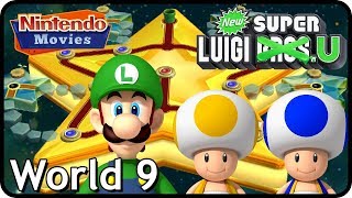 New Super Luigi U - World 9 - Superstar Road (3 Players, 100% Walkthrough)