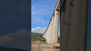 The tallest rail bridge cross over the Mekong River in Laos