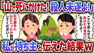 「山で死にかけた！殺人未遂よ！」私が持ち主と伝えた結果w【女イッチの修羅場劇場】2chスレゆっくり解説