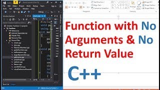 Function with No Arguments and No Return Value - C++ Programming