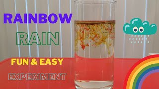 Rainbow Rain Experiment - STEM/Summer activity/Science Experiment with Explanation for kids.