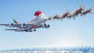 Reindeer Takeoff of Emirates - Merry Christmas!