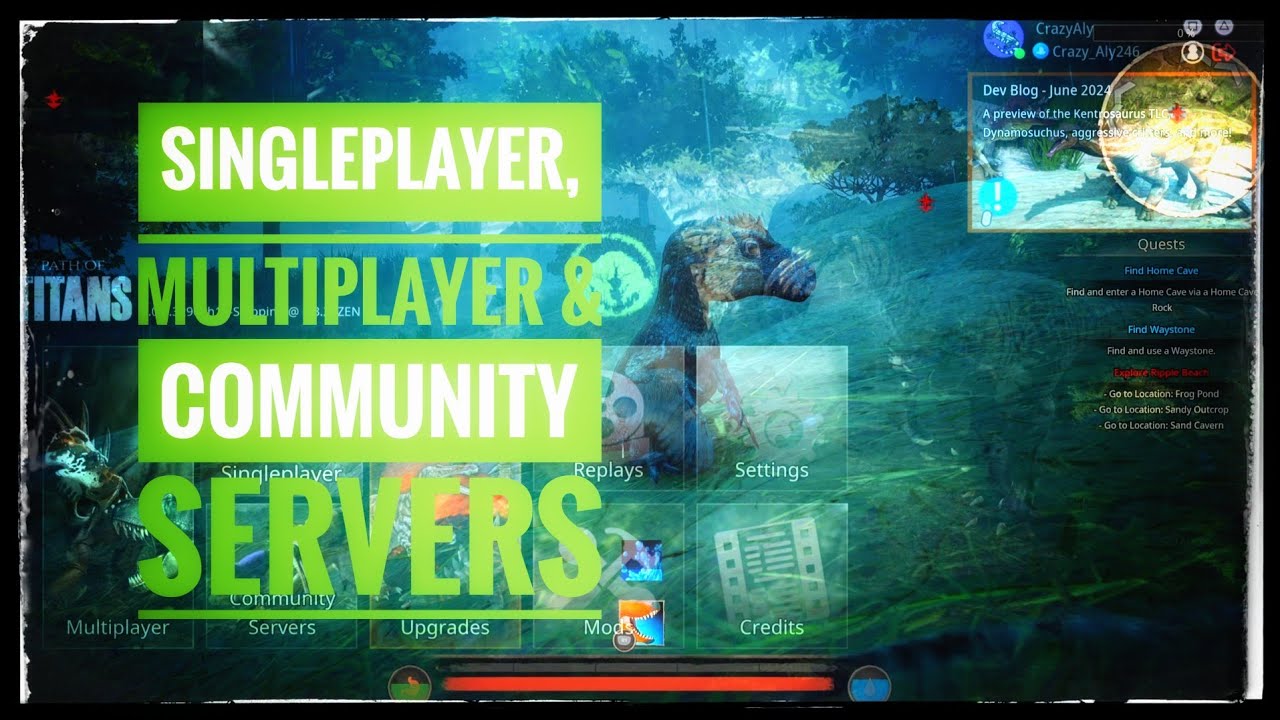 Path Of Titans Singleplayer Multiplayer Community Servers Youtube