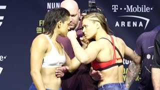 UFC 207 Ceremonial Weigh-in Staredowns: Rousey and Nunes square off