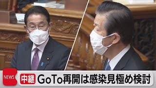 総理「ＧｏＴｏ再開は感染状況見極め検討」（2021年12月10日）