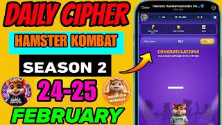 Hamster Kombat Dev Game Daily Cipher 24 February | Hamster Kombat Daily Cipher Code | Daily Combo