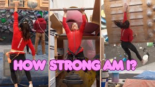 Testing my strength for climbing