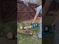 Are Electric chainsaws the future??   Makita Battery Chainsaw 🪵 #shorts #woodcutting