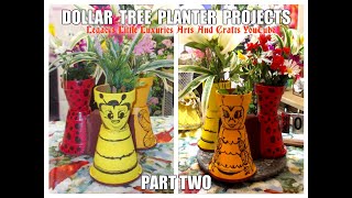 DIY Dollar Tree Planter Projects Two Part Idea