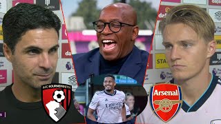Bournemouth vs Arsenal 0-3 Martin Odegaard & Saliba Goal🔥 Mikel Arteta And Ian Wright Reaction