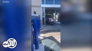 Video shows customer ramming car through CarMax in Inglewood