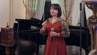 Irina Pskovitina singing at the 22nd Anniversary of Znaniye School in London January 2025