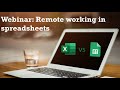 Excel vs G sheets for remote working webinar