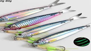 TOLU 2024 NEW 3D Printed Fast Sinking Metal Jig Lure 20g 30g 40g 60g 80g Saltwater Shore Casting Fis