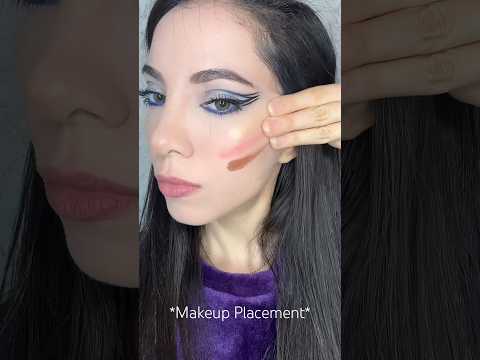 Highlighter, blush and contour placement #makeup tutorials #face contouring #makeup tips