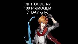 100 primogems gift code 3/october/2021(only 1 day!)Genshin Impact#Shorts