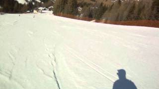 Saslong Downhill track at Val Gardena in 2:35min (826m altitude difference) [HD]