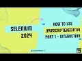 How to Interact using JavascriptExecutor in Selenium | Beginners Guide - Part 1