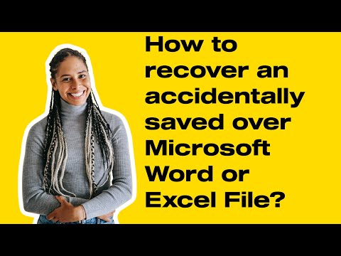 How to recover an accidentally saved over Microsoft Word or  Excel File?