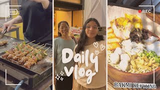 daily vlog 🤍 II looking for my school project stuffs and culinary at food festival! 🍕🥘